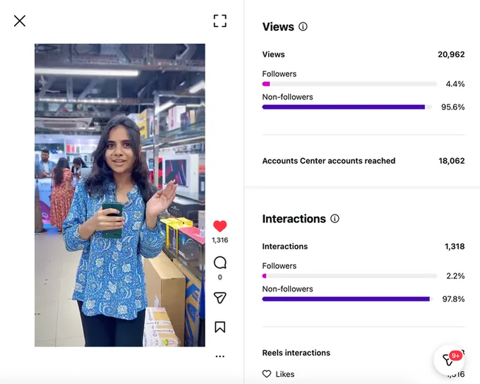 Poila Baishakh offer announcement reel with its Instagram insights